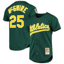 Mark Mcgwire Oakland Athletics Mitchell Ness 1997 Cooperstown Collection Authentic Jersey Green
