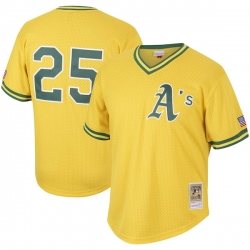 Mark Mcgwire Oakland Athletics Mitchell Ness Cooperstown Collection Mesh Batting Practice Jersey Gol