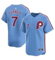 Trea Turner Philadelphia Phillies Alternate Limited Player Jersey Light Blue Trea Turner Philadelphia Phillies Alternate Limited Player Jersey Light Blue