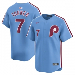 Trea Turner Philadelphia Phillies Alternate Limited Player Jersey Light Blue