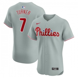 Trea Turner Philadelphia Phillies Road Elite Player Jersey Graytrea Turner Philadelphia Phillies Road Elite Player Jersey Gray