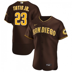 Fernando Tatis Jr San Diego Padres Road Authentic Player Jersey Brown