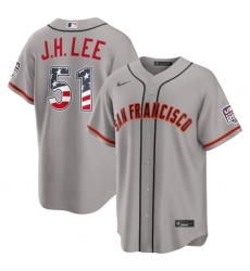 Jung Hoo Lee San Francisco Giants Usa 250 Fourth Of July Road Stadium Jersey Gray