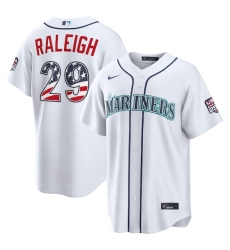 Cal Raleigh Seattle Mariners Usa 250 Fourth Of July Home Stadium Jersey White Cal Raleigh Seattle Mariners Usa 250 Fourth Of July Home Stadium Jersey White