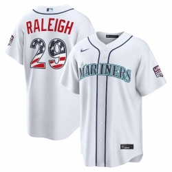 Cal Raleigh Seattle Mariners Usa 250 Fourth Of July Home Stadium Jersey White