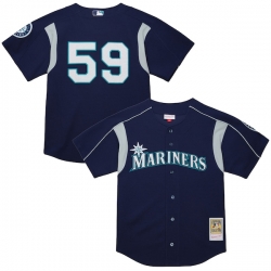 Felix Hernandez Seattle Mariners Cooperstown Collection Batting Practice Jersey Navy