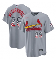 Jj Wetherholt St Louis Cardinals Usa 250 Fourth Of July Road Stadium Jersey Gray Jj Wetherholt St Louis Cardinals Usa 250 Fourth Of July Road Stadium Jersey Gray