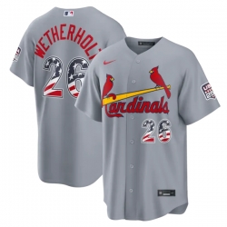 Jj Wetherholt St Louis Cardinals Usa 250 Fourth Of July Road Stadium Jersey Gray