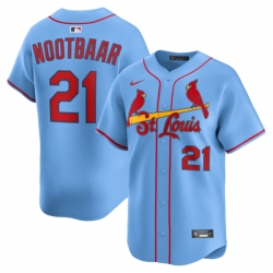 Lars Nootbaar St Louis Cardinals Alternate Limited Jersey Light Blue White