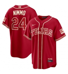 Brandon Nimmo Texas Rangers 2026 City Connect Stadium Jersey Red Brandon Nimmo Texas Rangers 2026 City Connect Stadium Jersey Red
