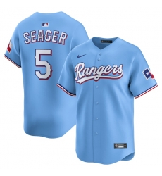 Corey Seager Texas Rangers Alternate Limited Player Jersey Light Blue Royal Corey Seager Texas Rangers Alternate Limited Player Jersey Light Blue Royal