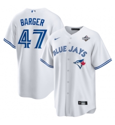 Addison Barger Toronto Blue Jays 2025 World Series Home Player Jersey White Addison Barger Toronto Blue Jays 2025 World Series Home Player Jersey White