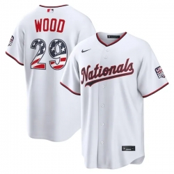 James Wood Washington Nationals Usa 250 Fourth Of July Home Stadium Jersey White