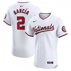 Luis Garcia Washington Nationals Home Elite Player Jersey White