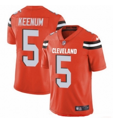 Cleveland Browns 5 Case Keenum Orange Alternate Stitched NFL Vapor Untouchable Limited Jersey