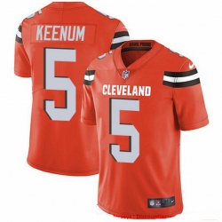 Cleveland Browns 5 Case Keenum Orange Alternate Stitched NFL Vapor Untouchable Limited Jersey