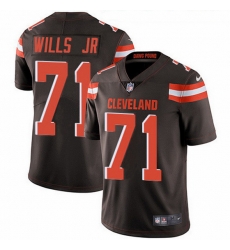 Cleveland Browns 71 Jedrick Wills JR Brown Team Color Stitched NFL Vapor Untouchable Limited Jersey