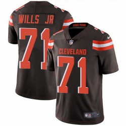 Cleveland Browns 71 Jedrick Wills JR Brown Team Color Stitched NFL Vapor Untouchable Limited Jersey