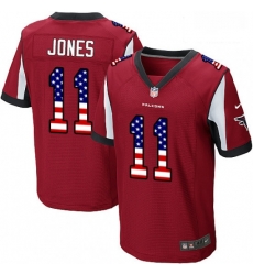 Atlanta Falcons 11 Julio Jones Elite Red Home USA Flag Fashion NFL Jersey Atlanta Falcons 11 Julio Jones Elite Red Home USA Flag Fashion NFL Jersey