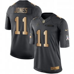 Atlanta Falcons 11 Julio Jones Limited BlackGold Salute To Service NFL Jersey