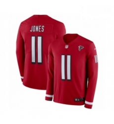 Atlanta Falcons 11 Julio Jones Limited Red Therma Long Sleeve NFL Jersey