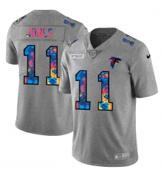 Atlanta Falcons 11 Julio Jones Multi Color 2020 NFL Crucial Catch NFL Jersey Greyheather