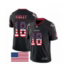 Atlanta Falcons 18 Calvin Ridley Limited Black Rush USA Flag NFL Jersey Atlanta Falcons 18 Calvin Ridley Limited Black Rush USA Flag NFL Jersey