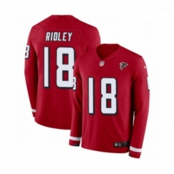 Atlanta Falcons 18 Calvin Ridley Limited Red Therma Long Sleeve NFL Jersey