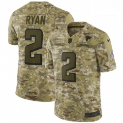 Atlanta Falcons 2 Matt Ryan Limited Camo 2018 Salute To Service NFL Jersey