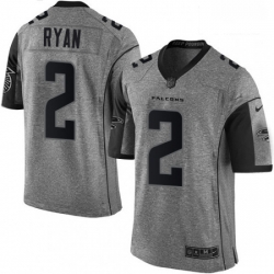 Atlanta Falcons 2 Matt Ryan Limited Gray Gridiron NFL Jersey