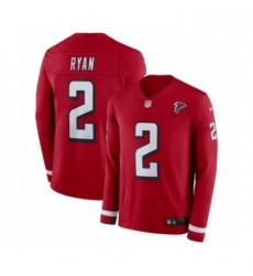 Atlanta Falcons 2 Matt Ryan Limited Red Therma Long Sleeve NFL Jersey