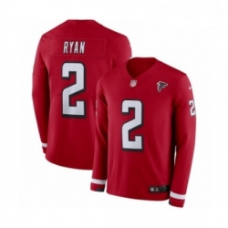 Atlanta Falcons 2 Matt Ryan Limited Red Therma Long Sleeve NFL Jersey