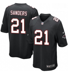 Atlanta Falcons 21 Deion Sanders Game Black Alternate NFL Jersey