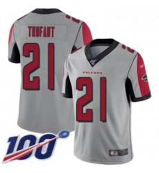 Atlanta Falcons 21 Desmond Trufant Silver Stitched Football Limited Inverted Legend 100th Season Jersey