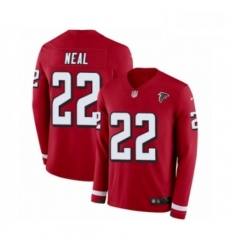 Atlanta Falcons 22 Keanu Neal Limited Red Therma Long Sleeve NFL Jersey