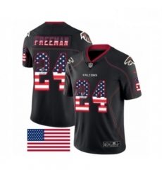 Atlanta Falcons 24 Devonta Freeman Limited Black Rush USA Flag NFL Jersey