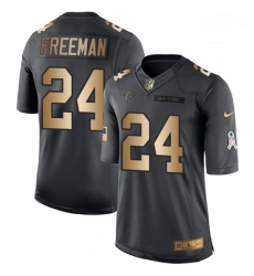 Atlanta Falcons 24 Devonta Freeman Limited BlackGold Salute To Service NFL Jersey