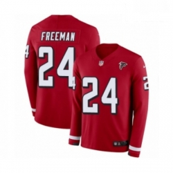 Atlanta Falcons 24 Devonta Freeman Limited Red Therma Long Sleeve NFL Jersey