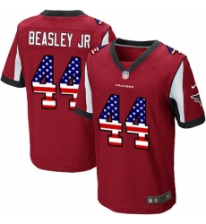 Atlanta Falcons 44 Vic Beasley Elite Red Home USA Flag Fashion NFL Jersey