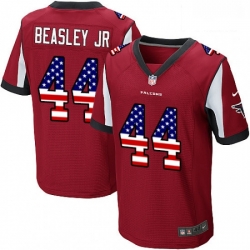 Atlanta Falcons 44 Vic Beasley Elite Red Home USA Flag Fashion NFL Jersey