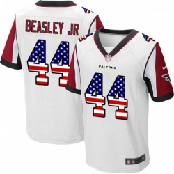 Atlanta Falcons 44 Vic Beasley Elite White Road USA Flag Fashion NFL Jersey