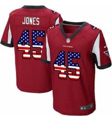 Atlanta Falcons 45 Deion Jones Elite Red Home USA Flag Fashion NFL Jersey Atlanta Falcons 45 Deion Jones Elite Red Home USA Flag Fashion NFL Jersey