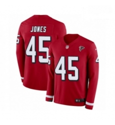 Atlanta Falcons 45 Deion Jones Limited Red Therma Long Sleeve NFL Jersey
