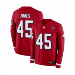 Atlanta Falcons 45 Deion Jones Limited Red Therma Long Sleeve NFL Jersey