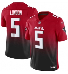 Atlanta Falcons 5 Drake London Red Black 2023 F U S E Vapor Untouchable Limited Stitched Football Jersey