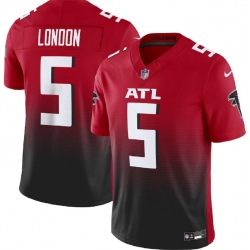 Atlanta Falcons 5 Drake London Red Black 2023 F U S E Vapor Untouchable Limited Stitched Football Jersey