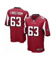 Atlanta Falcons 63 Chris Lindstrom Game Red Team Color Football Jersey