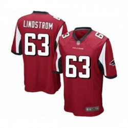 Atlanta Falcons 63 Chris Lindstrom Game Red Team Color Football Jersey