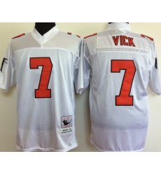 Atlanta Falcons 7 Michael Vick White M&N Throwback Jersey
