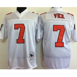 Atlanta Falcons 7 Michael Vick White M&N Throwback Jersey